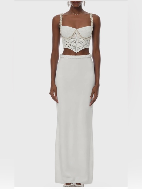 Dresses & Skirts - Prunelle Crochet Knit Top & Skirt Set